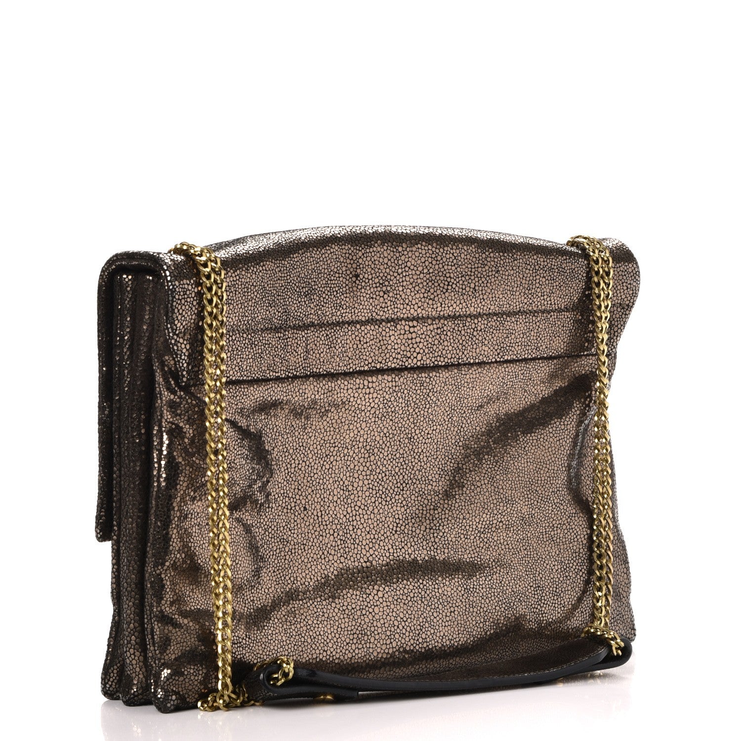Lanvin Metallic Lambskin Medium Sugar Flap Shoulder Bag Bronze 3 of 8