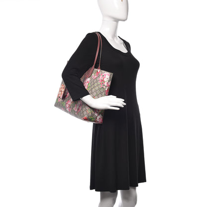 Gucci GG Supreme Monogram Blooms Medium Reversible Tote Beige Multicolor Dry Rose 3 of 14