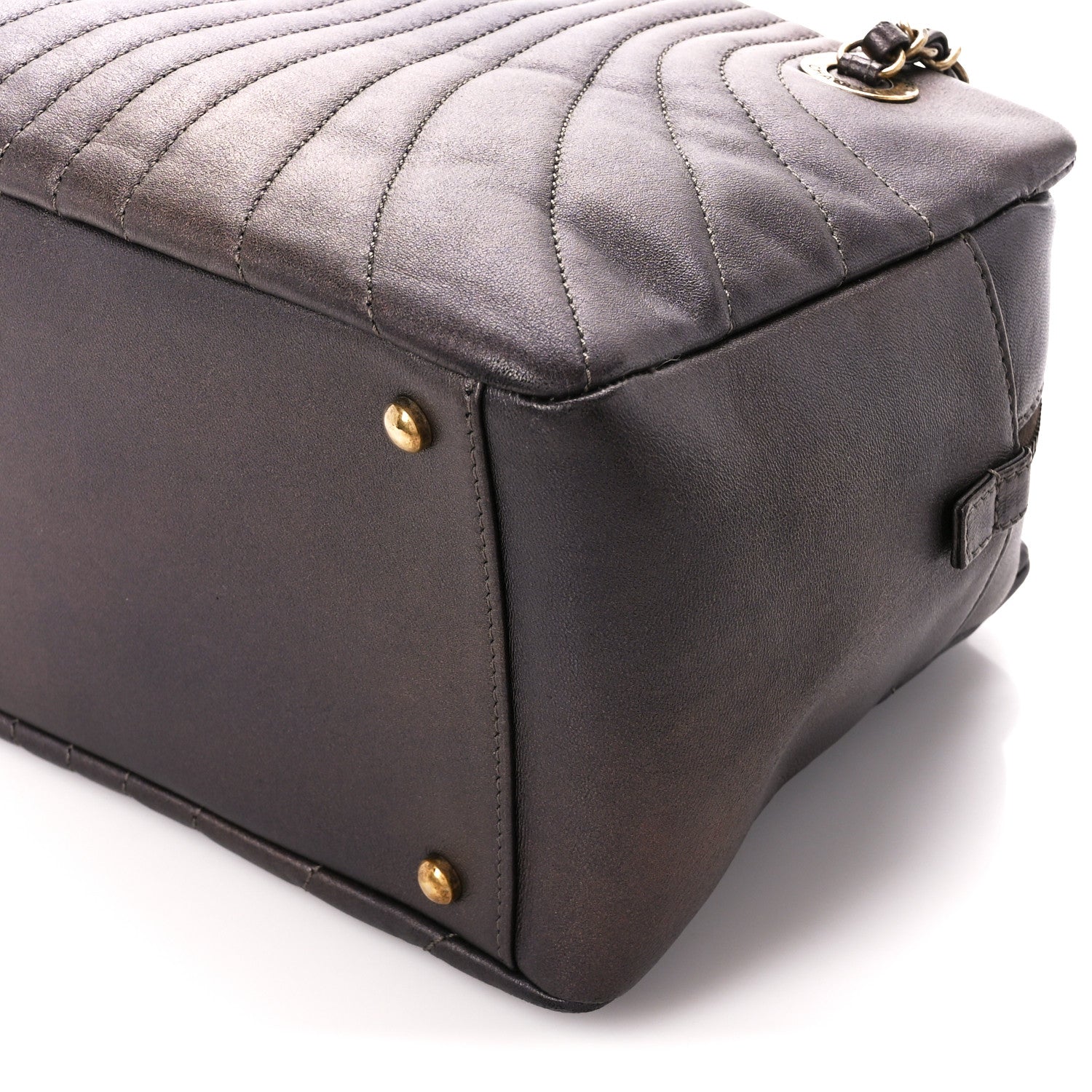 Chanel Metallic Lambskin Paris Shanghai Quilted Tote Kahki 12 of 12