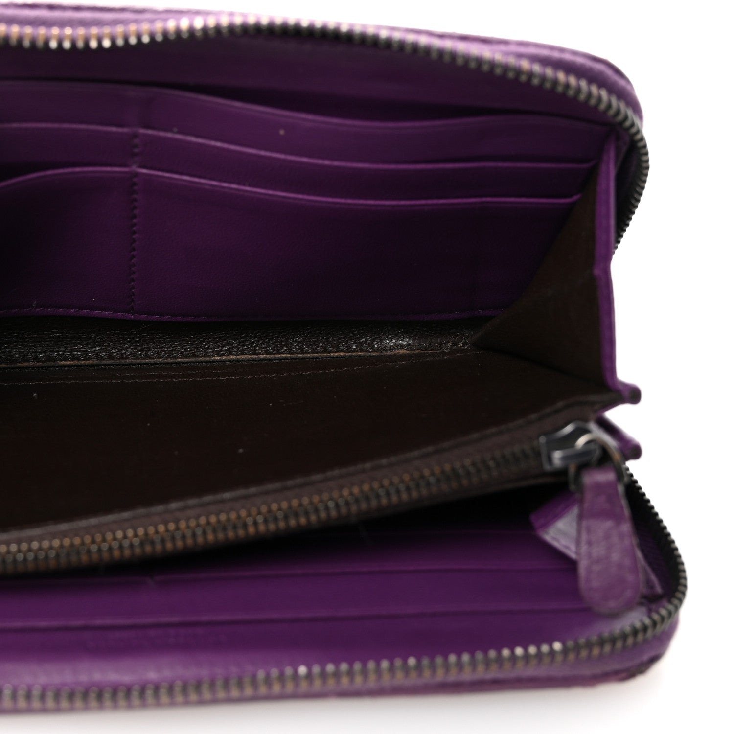 Bottega Veneta Nappa Intrecciato Zip Around Wallet Aubergine 5 of 6