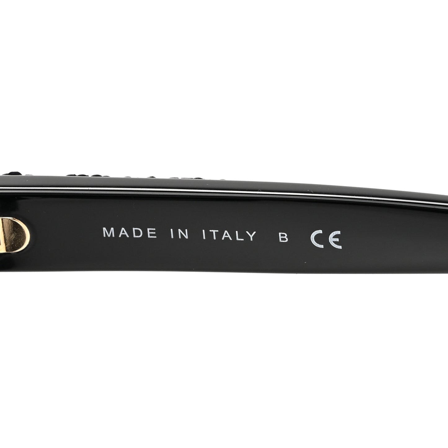 Acetate Sequin Round Sunglasses 5451-A Black