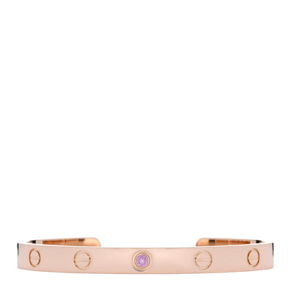 Cartier 18K Pink Gold Pink Sapphire LOVE Cuff Bracelet 17 1 of 3