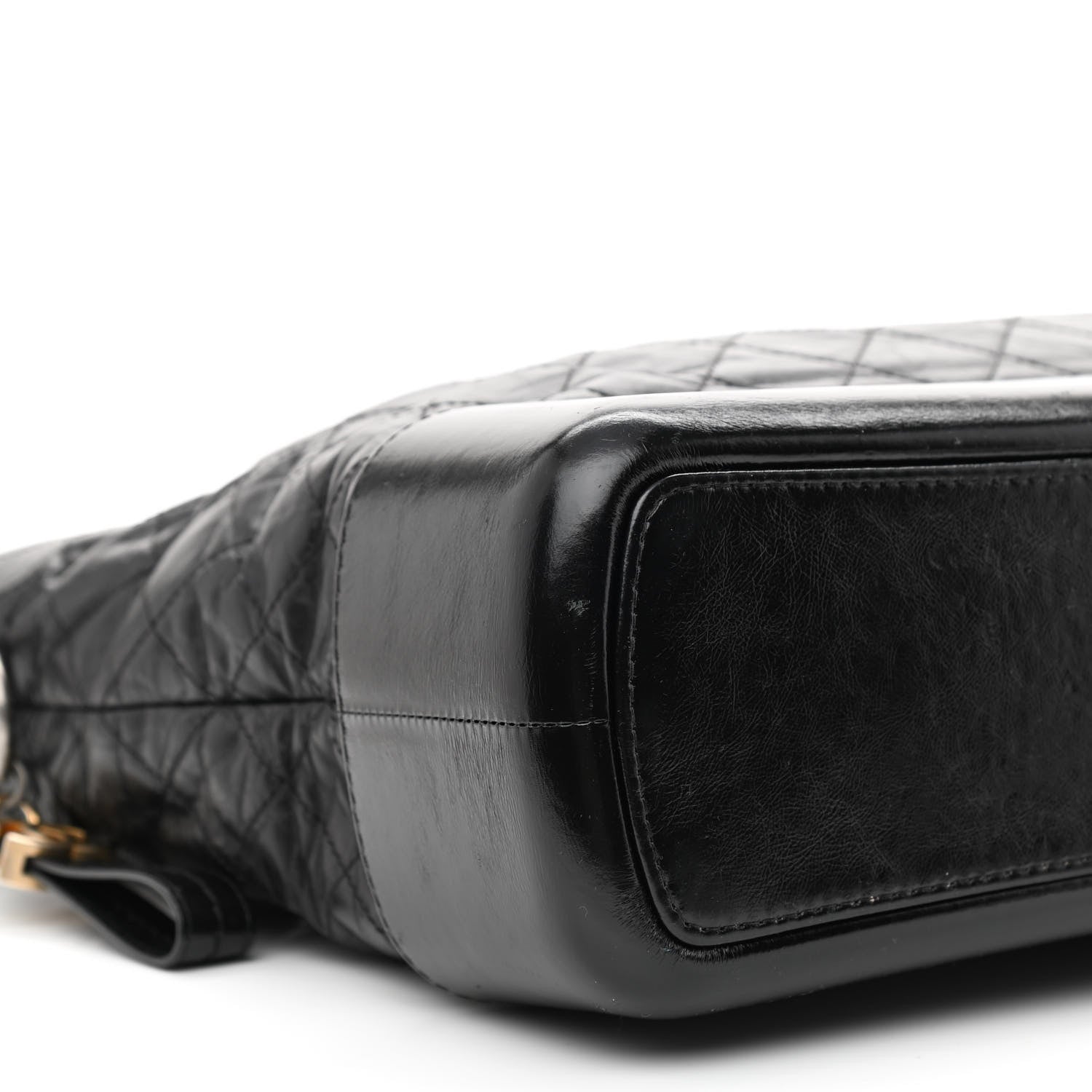 Chanel Aged Calfskin Quilted Large Gabrielle Shopping Tote Black 9 of 14