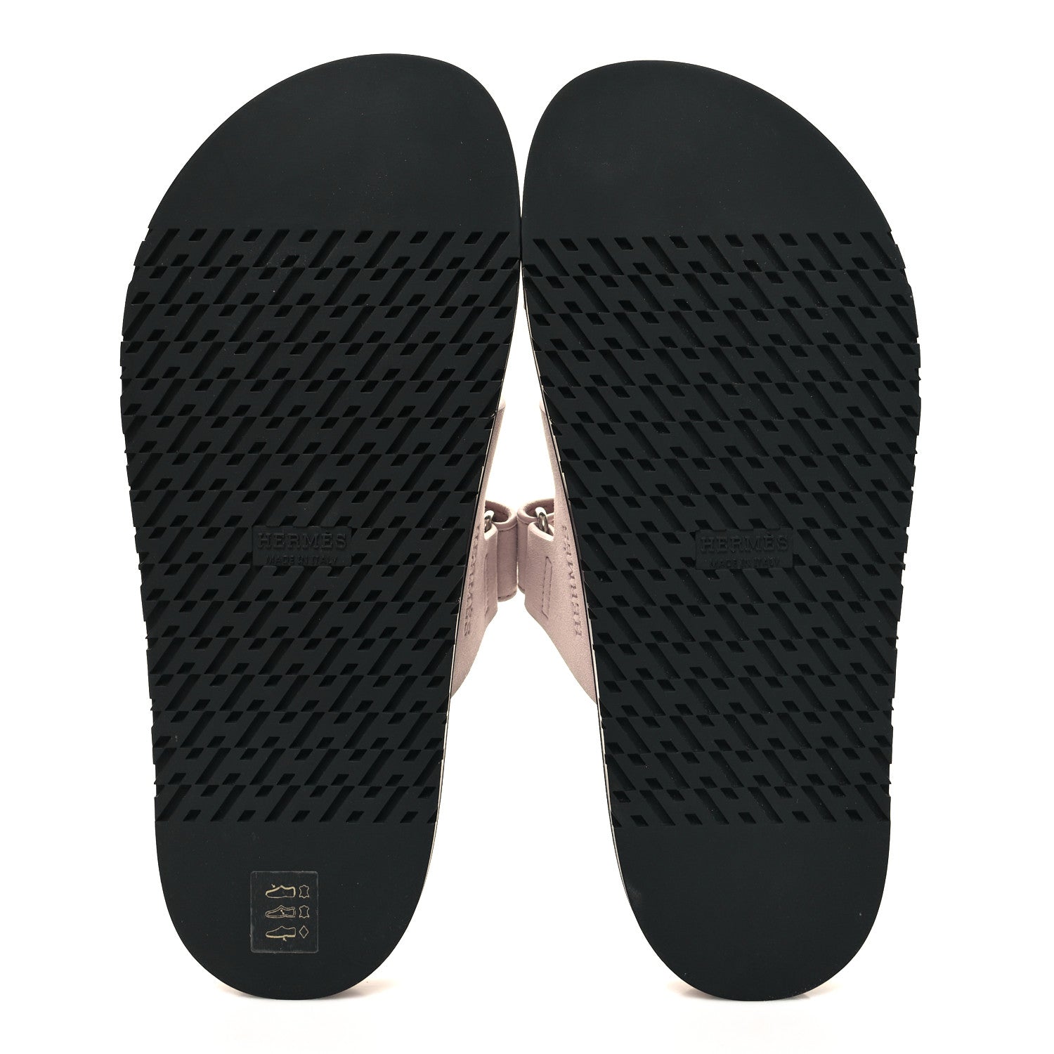 Hermes Suede Goatskin Womens Chypre Sandals 39 Rose Porcelaine 5 of 9