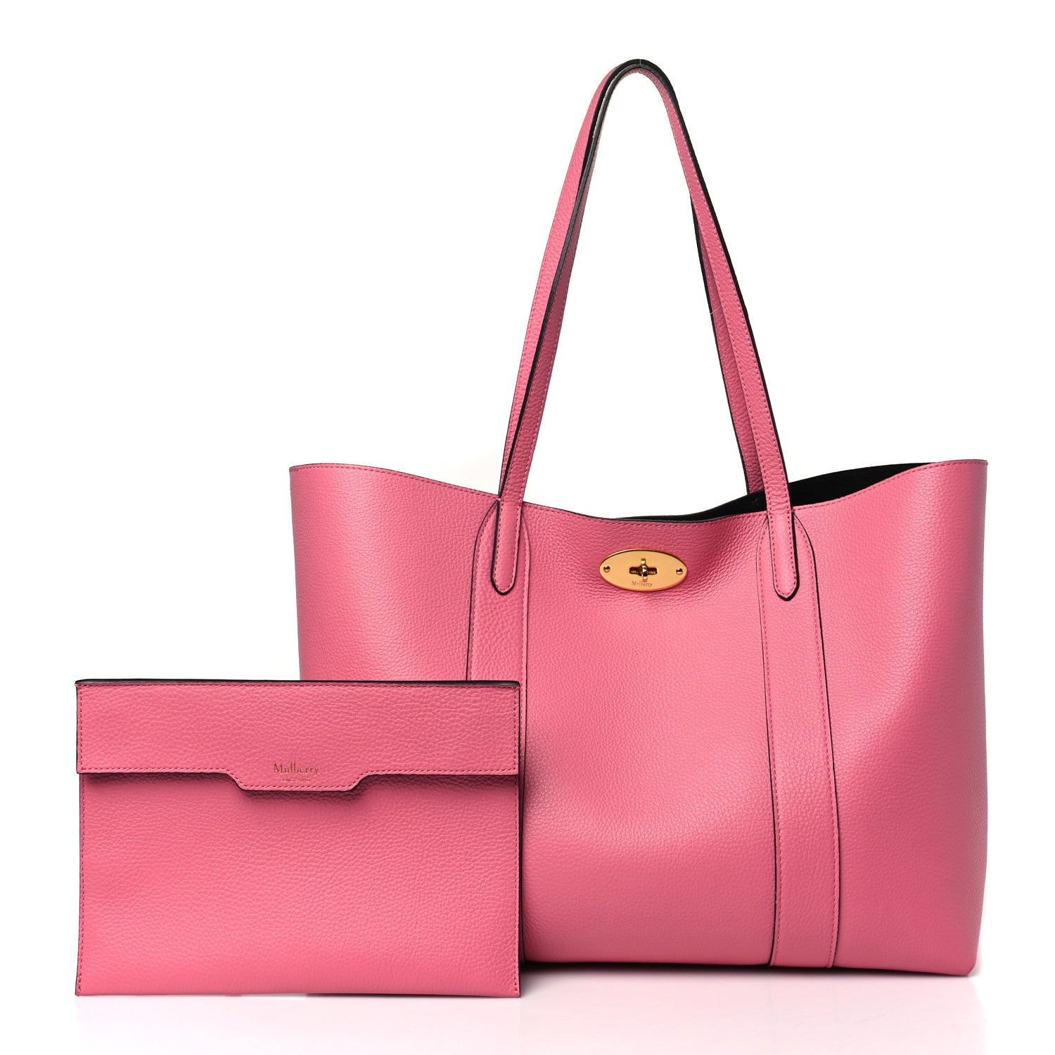 Mulberry Small Classic Grain Bayswater Tote Geranium Pink 3 of 8