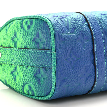 Louis Vuitton Taurillon Illusion Keepall XS Bleu Vert 7 of 8