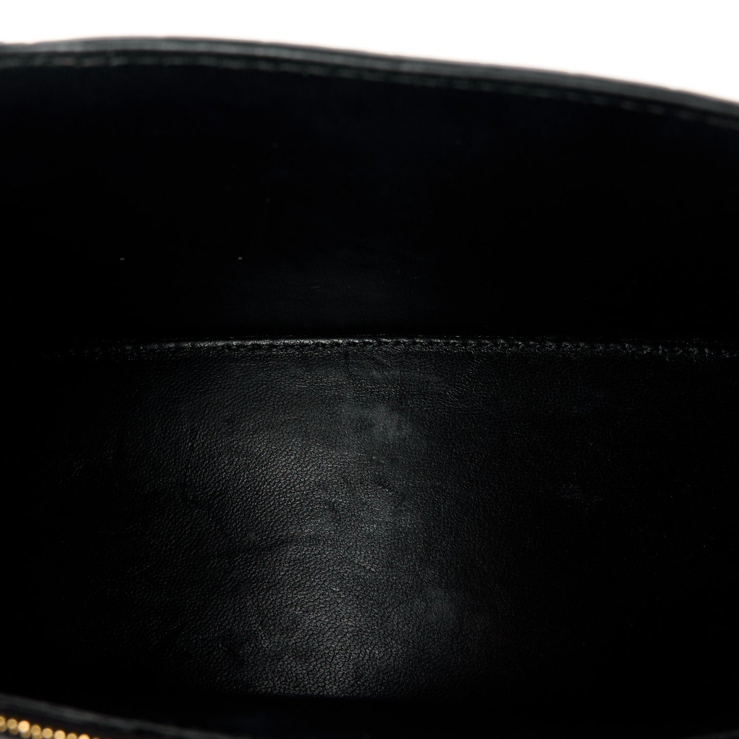 Shiny Calfskin Crocodile Embossed Small Hourglass Top Handle Bag Black