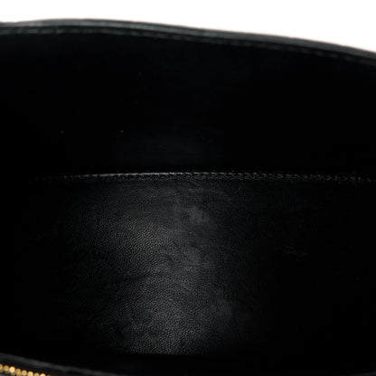 Balenciaga Shiny Calfskin Crocodile Embossed Small Hourglass Top Handle Bag Black 10 of 13