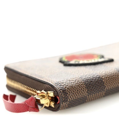 Louis Vuitton Damier Ebene Patches Clemence Wallet 9 of 11