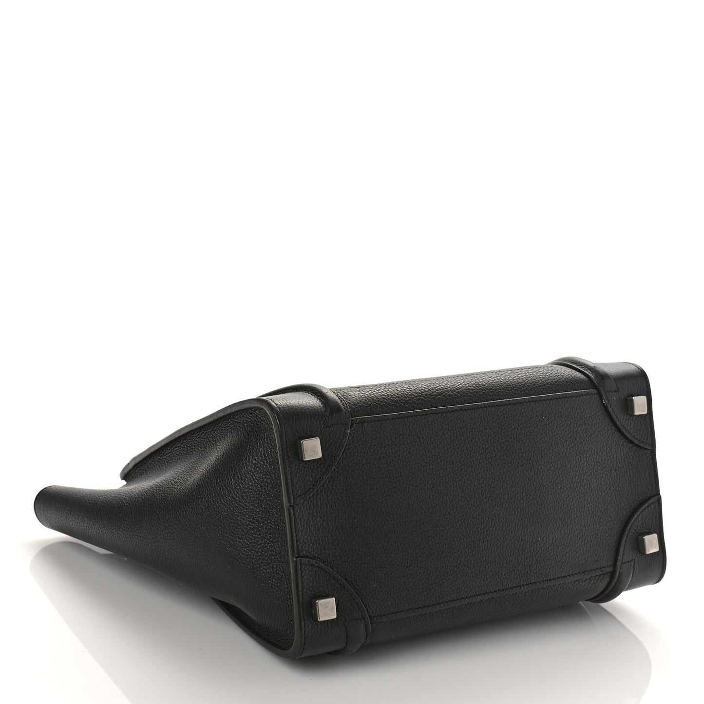 Drummed Calfskin Micro Luggage Black