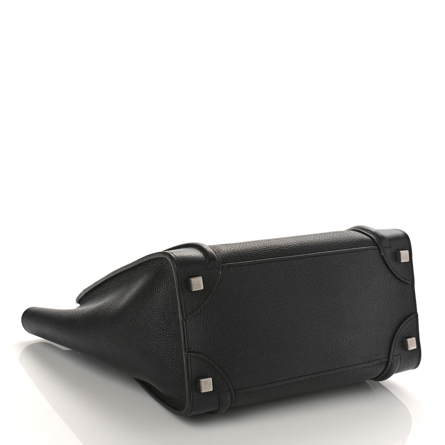 Celine Drummed Calfskin Micro Luggage Black 4 of 9