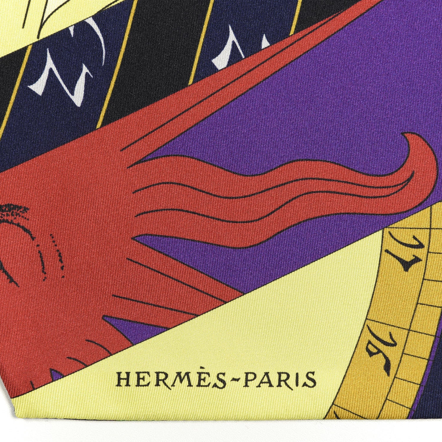 Hermes Silk Astrologie Nouvelle Maxi Twilly Violet Vert Jaune 3 of 4