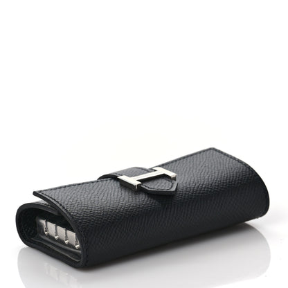 Hermes Epsom Bearn Multicles 4 Key Holder Black 4 of 8