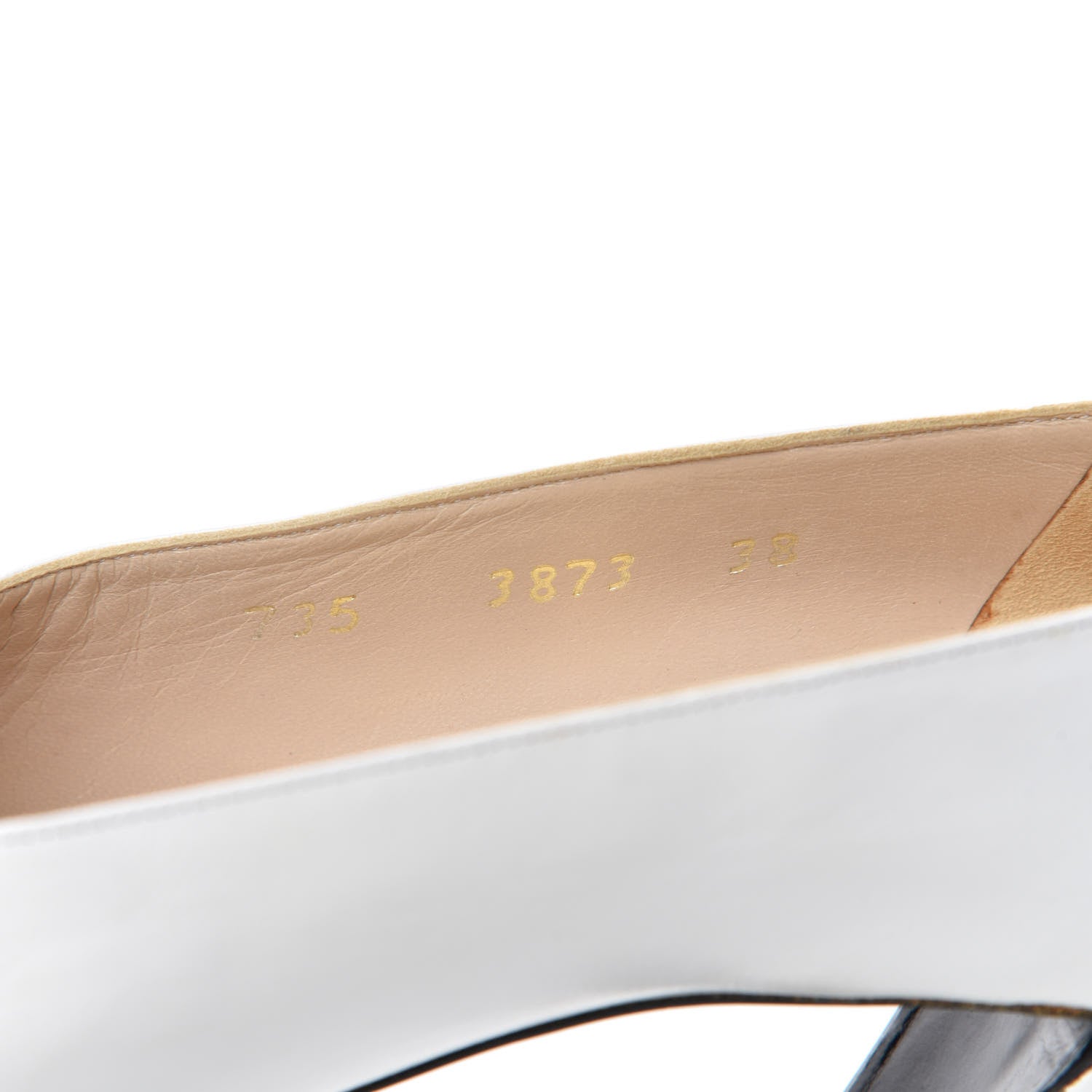 Chanel Patent Calfskin CC Cap Toe Pumps 38 White Black 10 of 10