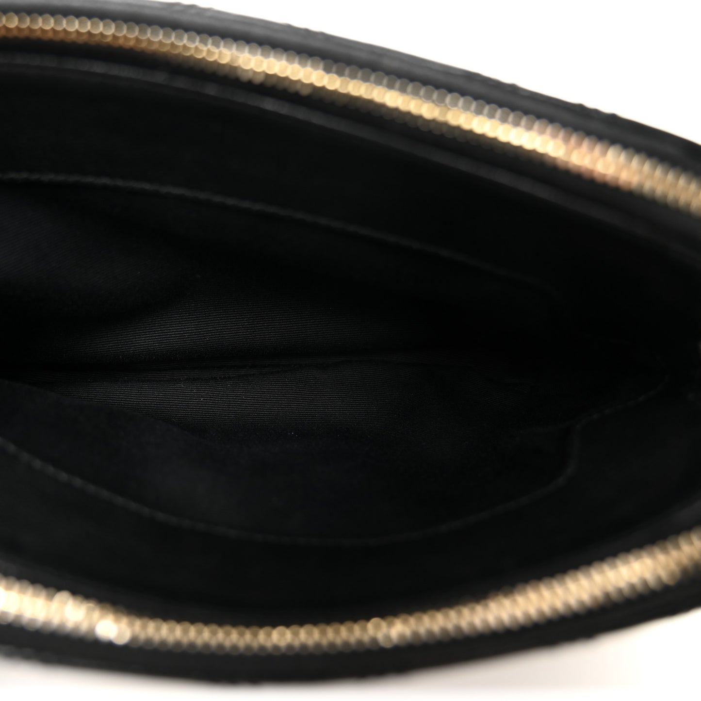 Grained Lambskin Quilted Mini Becky Double Zip Bag Black