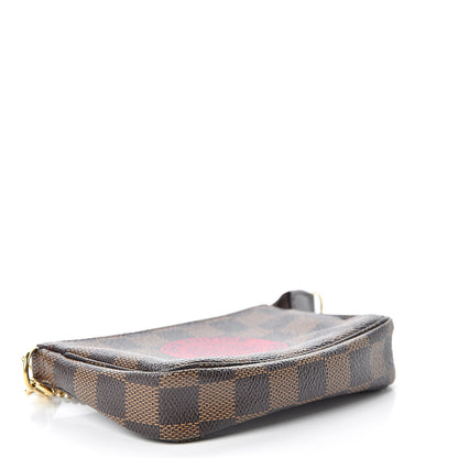 Louis Vuitton Damier Ebene Complice Trunks and Bags Mini Pochette Accessories Red 4 of 8