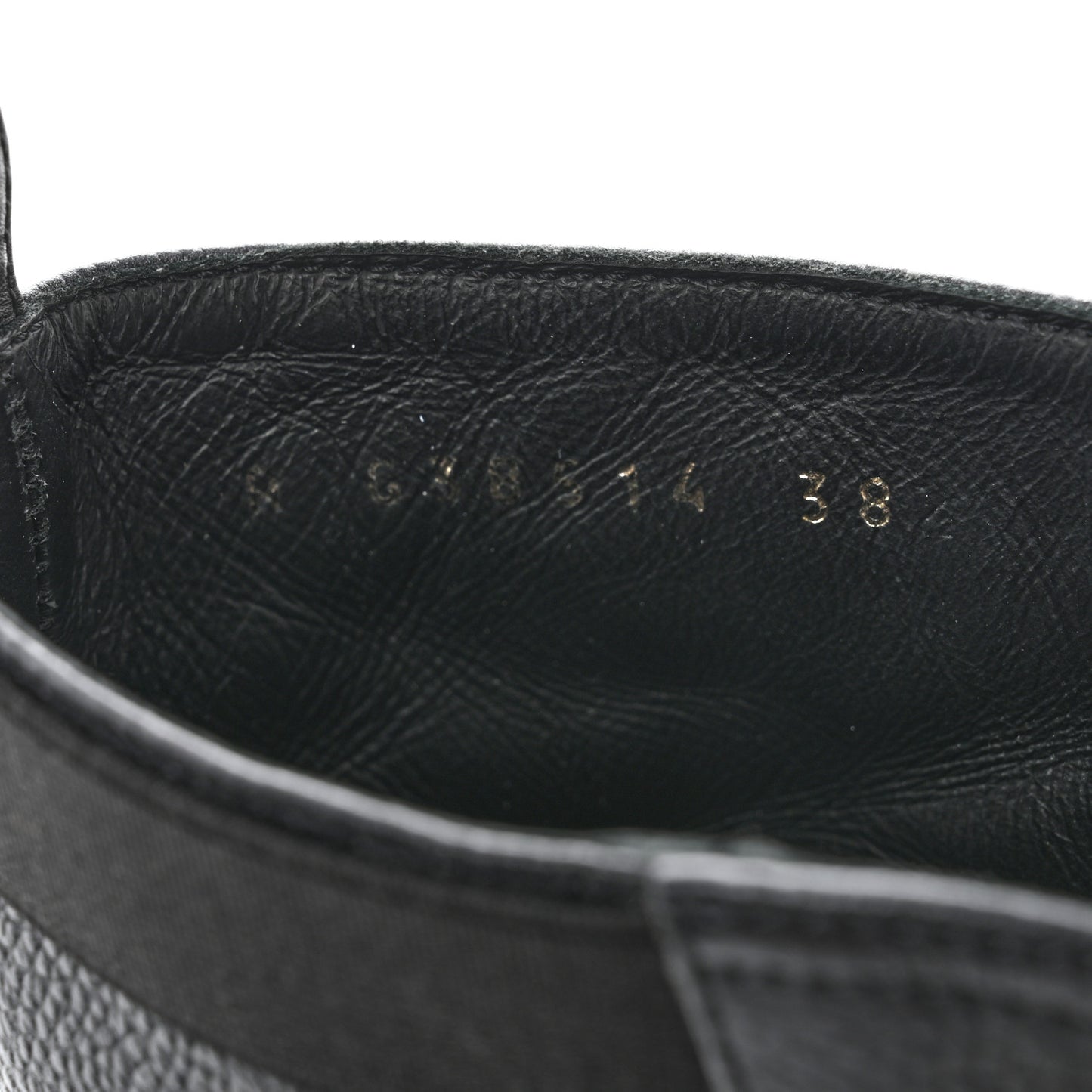 Pearly Calfskin Patent Calfskin Lace Up Combat Boots 38 Black