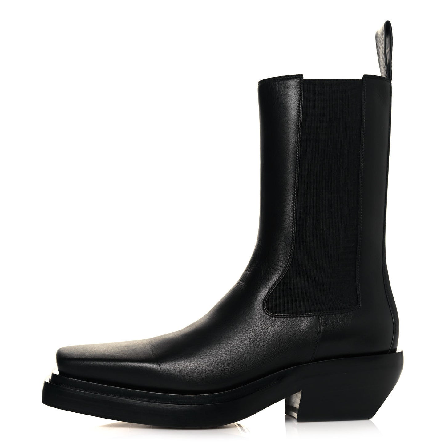 Calfskin Lean Mid-Calf Boots 39 Black
