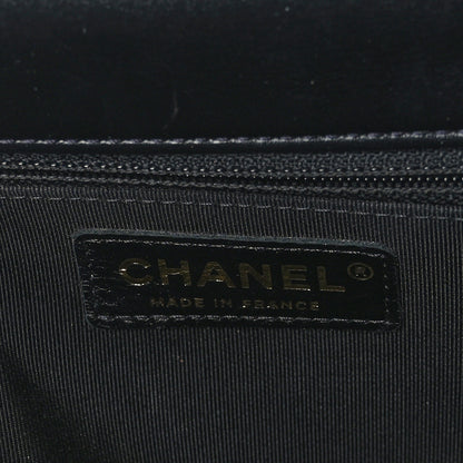 Chanel Crumpled Calfskin Medium Chain All Over Flap Black 6 of 9