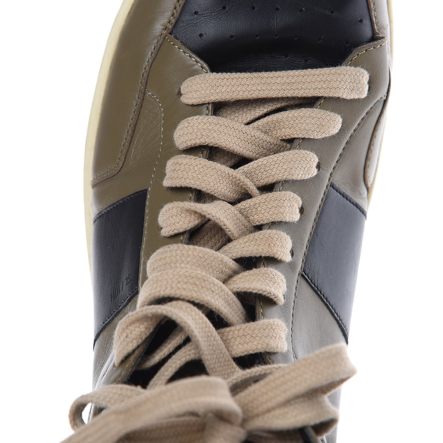 Calfskin Court Classic SL/10H High Top Sneakers 44 Olive Black