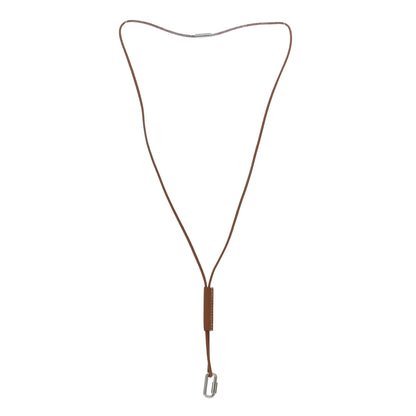 Hermes Palladium Curiosite Pendant Necklace Gold 2 of 4