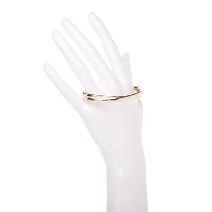 Tiffany 18K Yellow Gold Platinum Diamond Etoile Crossover Bangle Bracelet 2 of 4