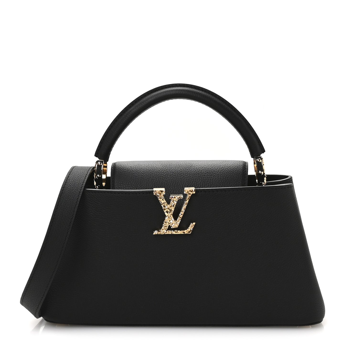 Taurillon LV Crush Capucines East West MM Black