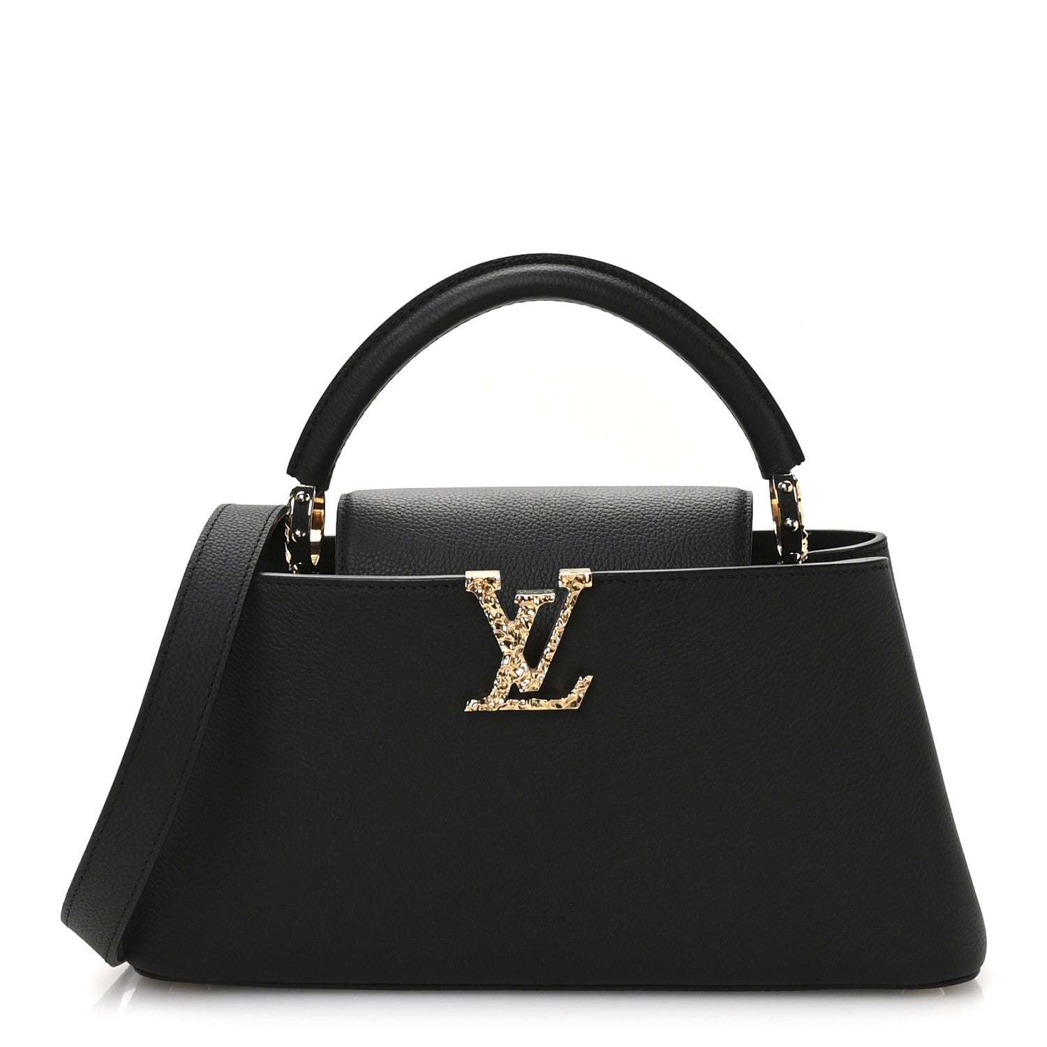 Louis Vuitton Taurillon LV Crush Capucines East West MM Black 1 of 10