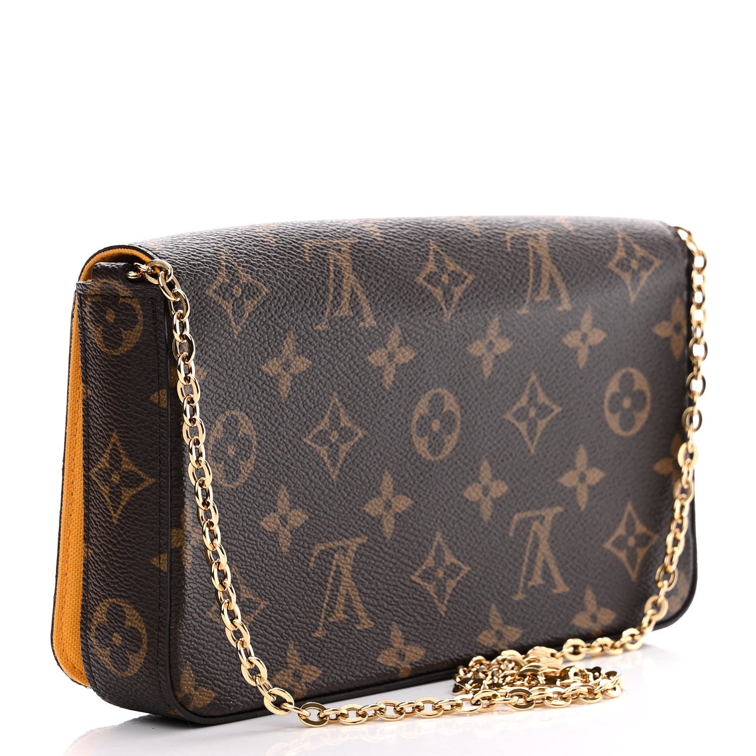Louis Vuitton Monogram 2022 Christmas Animation New York Soho Pochette Felicie Chain Wallet Yellow 4 of 11
