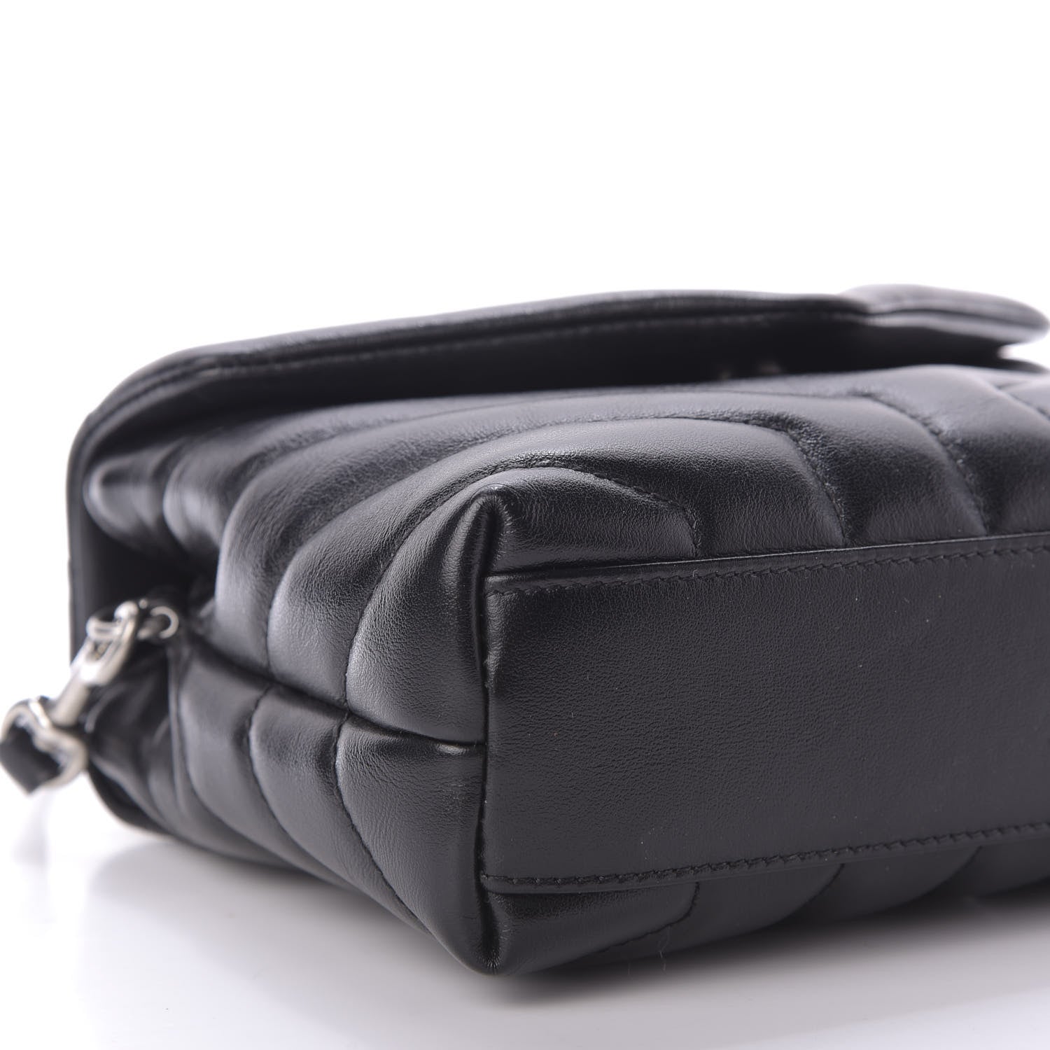 Saint Laurent Calfskin Y Quilted Monogram Toy Loulou Crossbody Bag Black 6 of 10