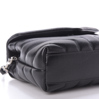 Saint Laurent Calfskin Y Quilted Monogram Toy Loulou Crossbody Bag Black 6 of 10