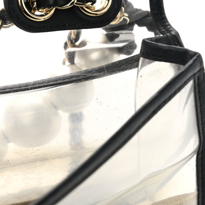Chanel Lambskin PVC Sand By The Sea Flap With Pearl Strap Black 11 of 12