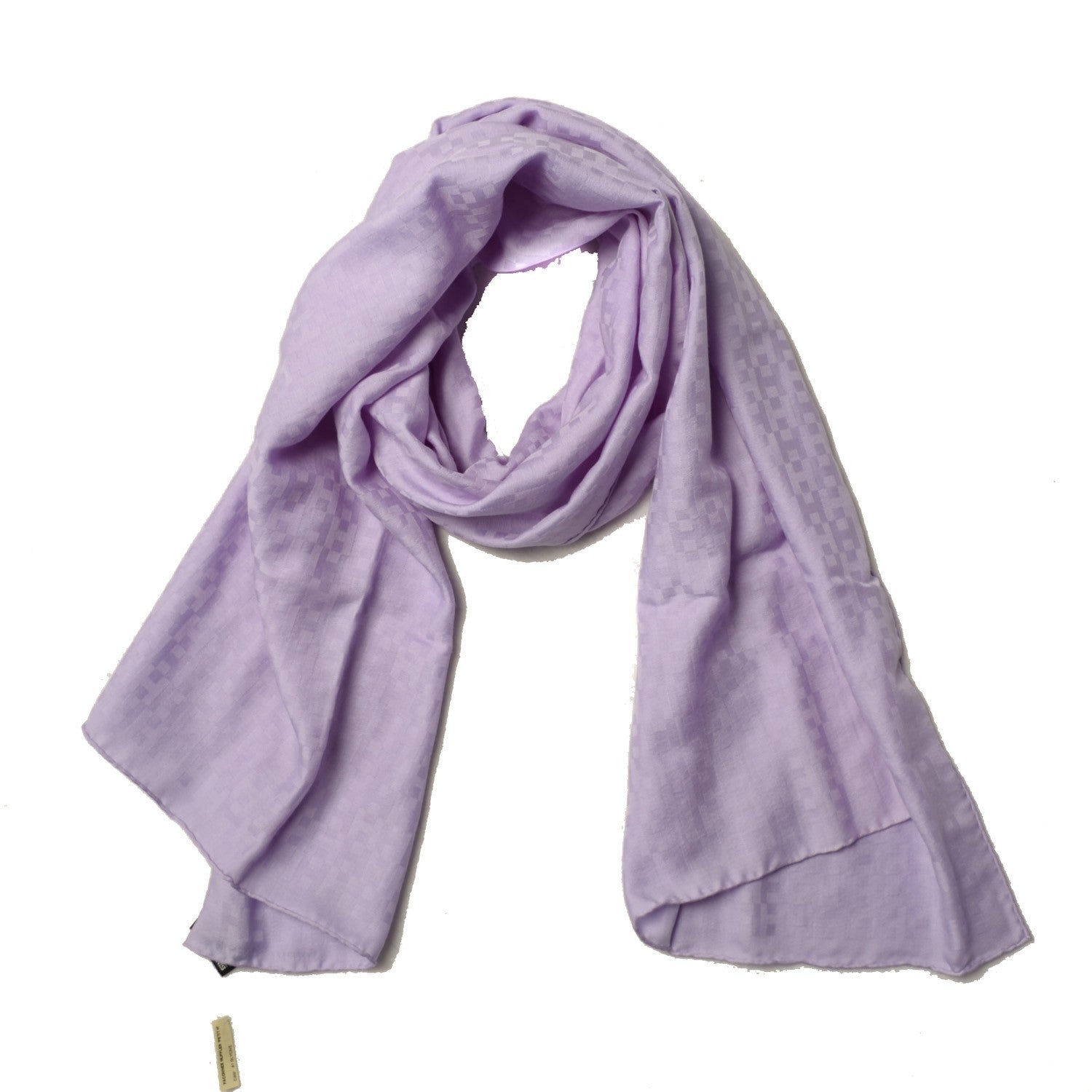 Hermes Cashmere Silk Faconnee Muffler Petit H Scarf Glycine 1 of 5