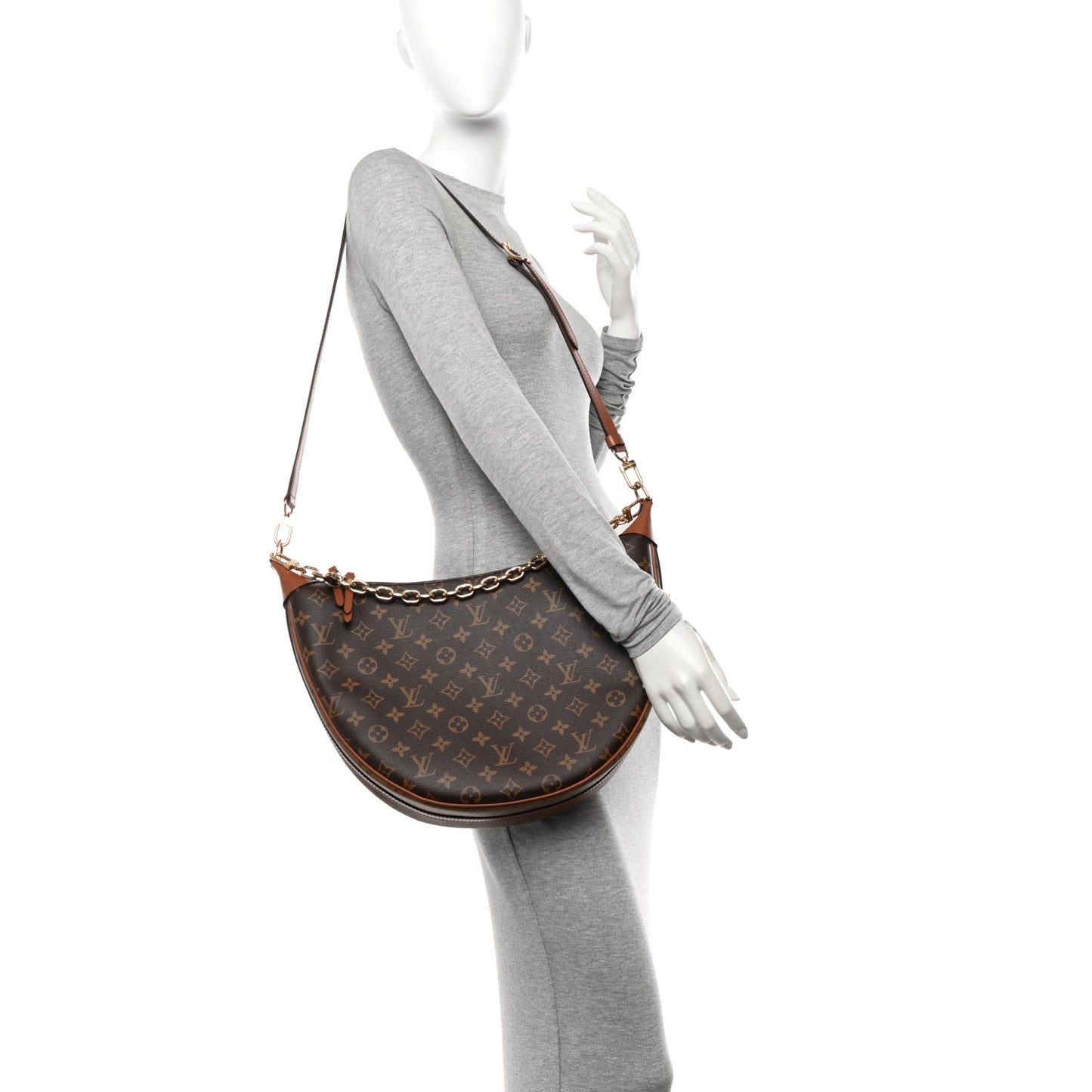 Reverse Monogram Loop Hobo