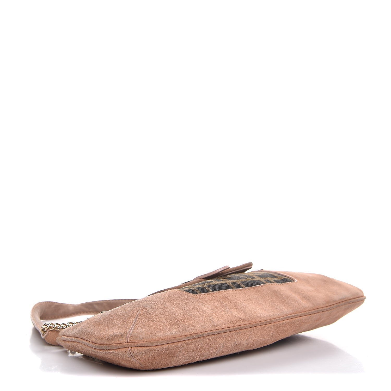 Fendi Suede Zucca Baguette Pink 4 of 13