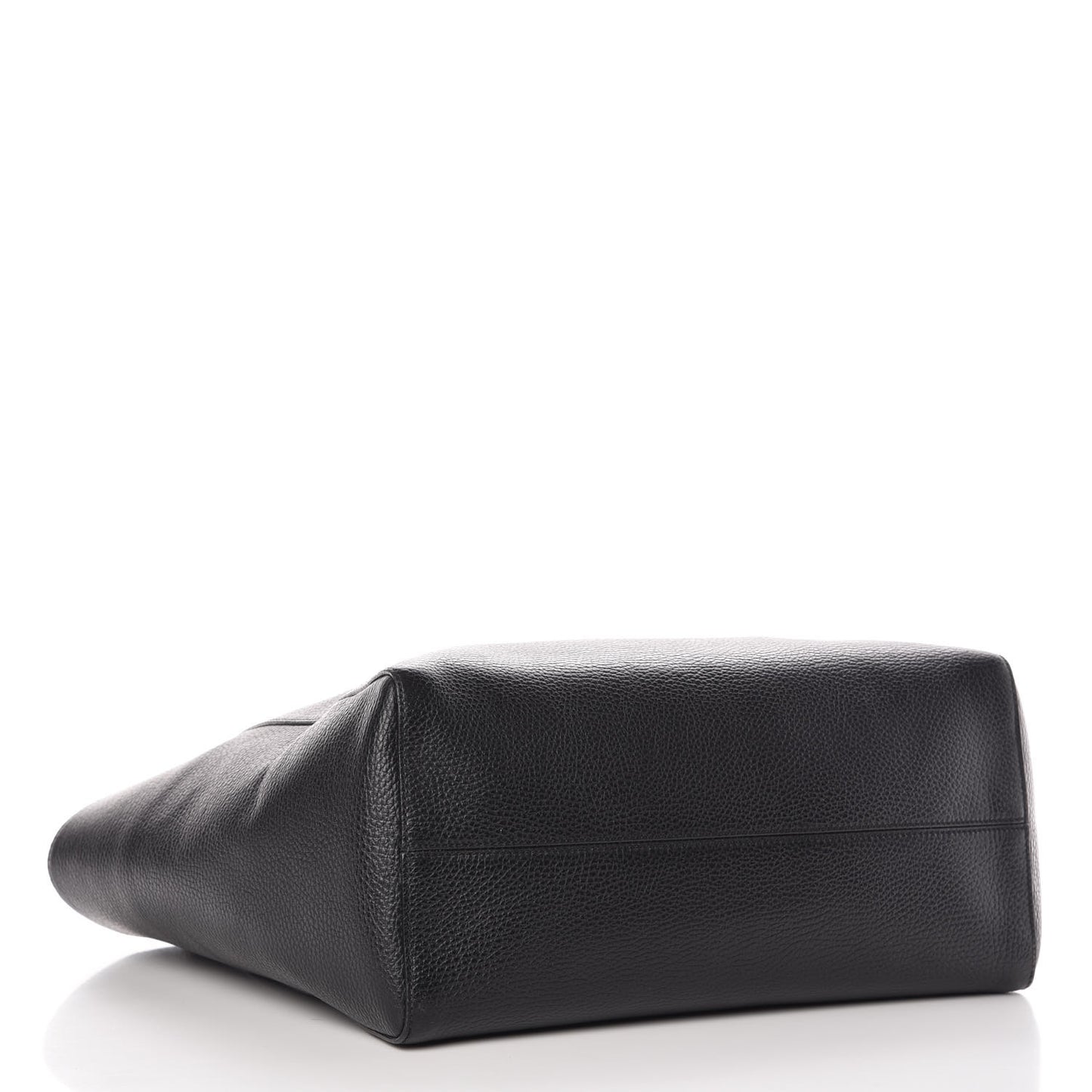 Pebbled Calfskin Medium Swing Tote Black