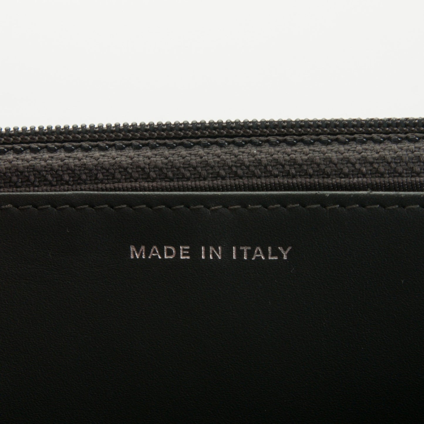 Patent Quilted Wallet On Chain WOC Dark Grey