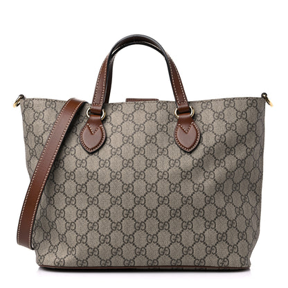 Gucci Soft GG Supreme Monogram Small Crossbody Tote Beige Cuir 1 of 15