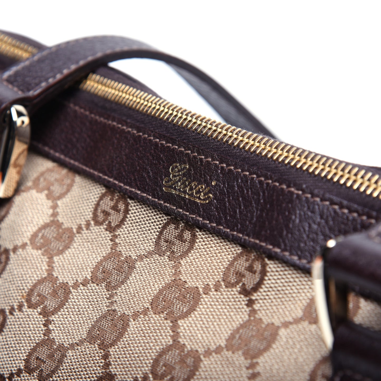 Monogram Medium Abbey Tote Dark Brown