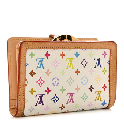 Louis Vuitton Monogram Multicolor French Purse Wallet White 3 of 12