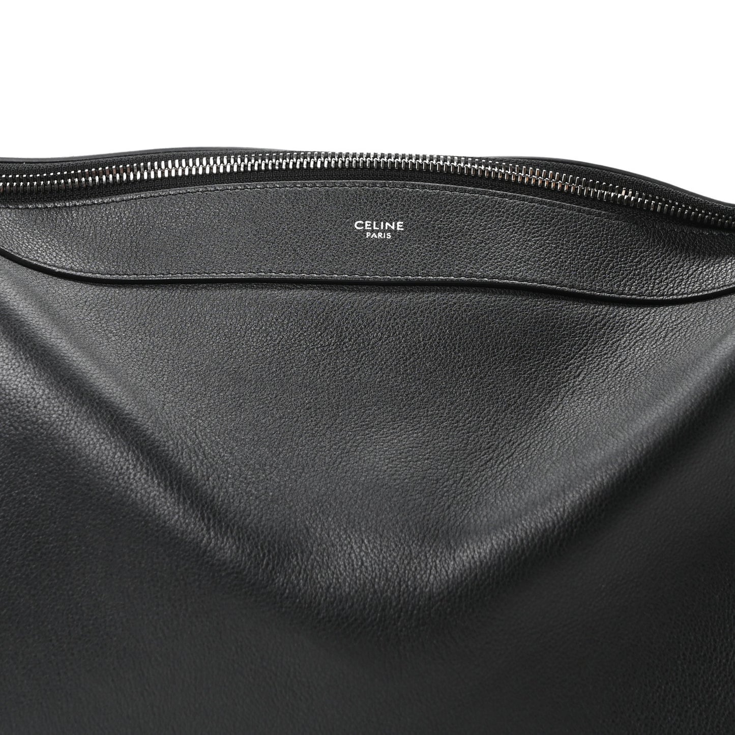 Supple Calfskin Large Romy Shoulder Bag Black