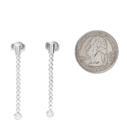 Tiffany Platinum Diamond Jazz Single Drop Earrings 2 of 5