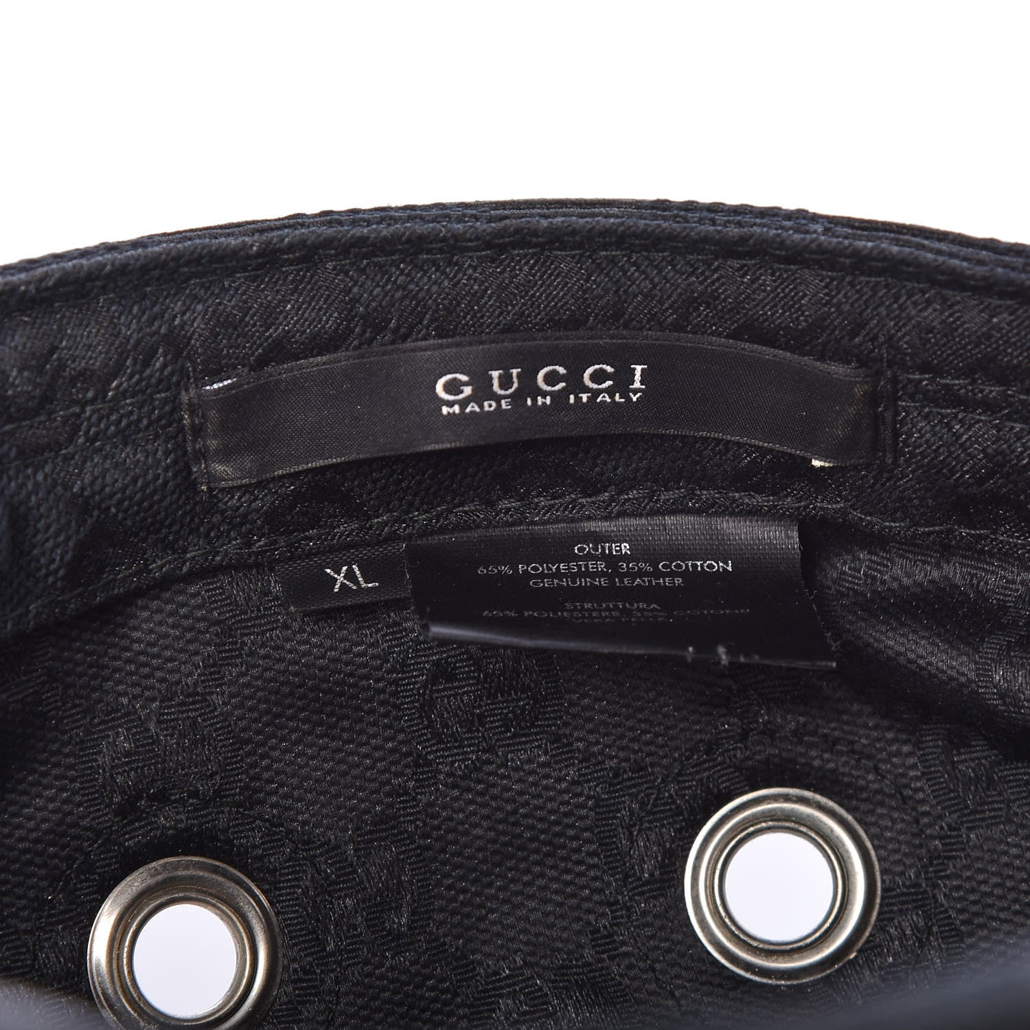 Gucci Monogram Cap Hat XL Black 6 of 8