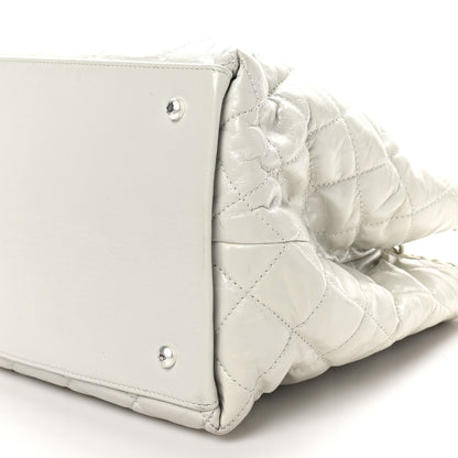 Chanel Glazed Calfskin Quilted Small Chain Me Tote Dark White 10 of 10
