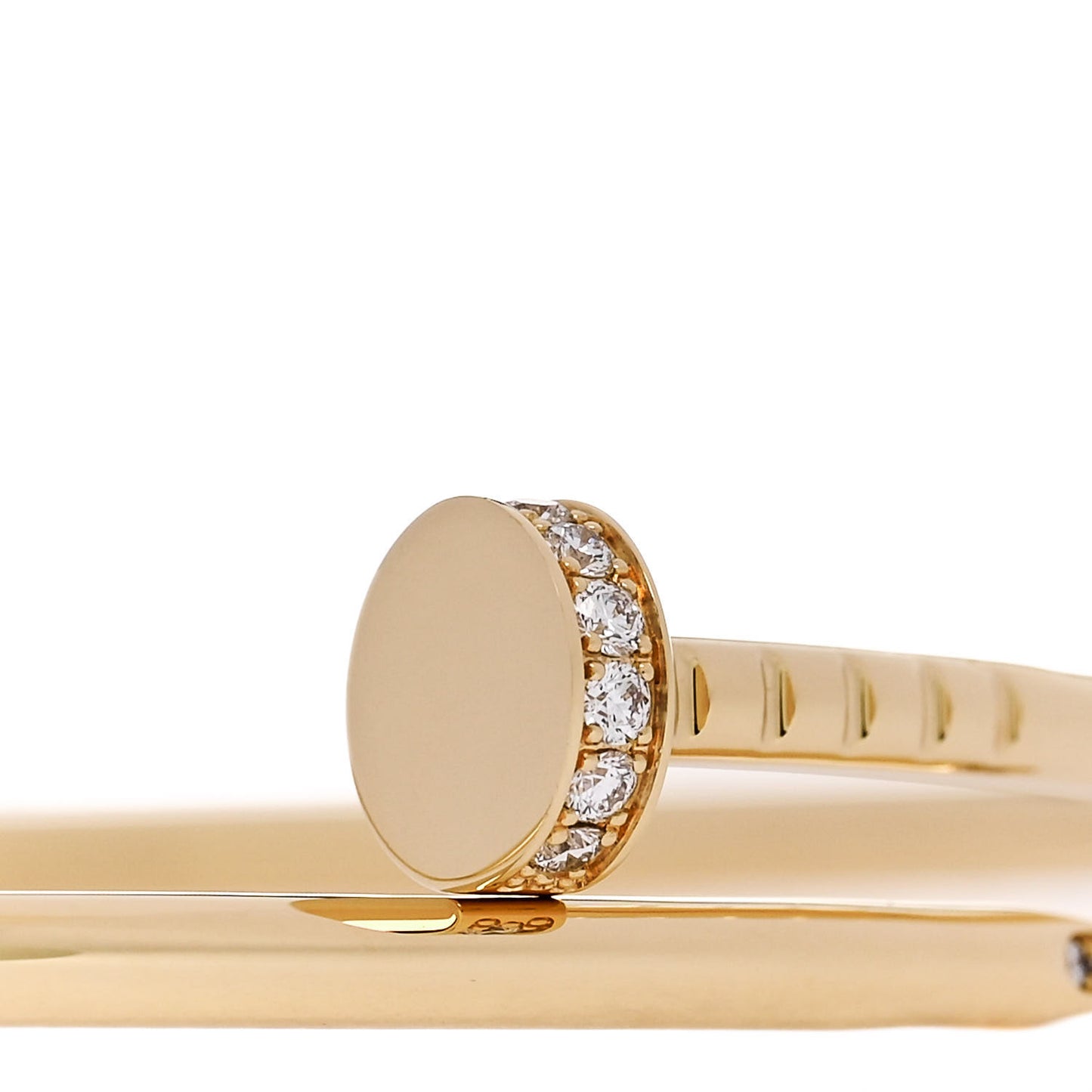 18K Yellow Gold Diamond Small Juste Un Clou Bracelet 18