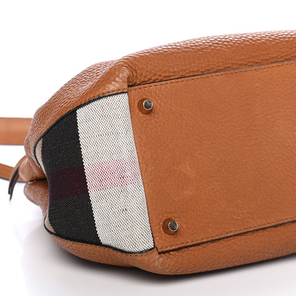 Burberry Grainy Calfskin House Check Small Maidstone Saddle Brown 8 of 10