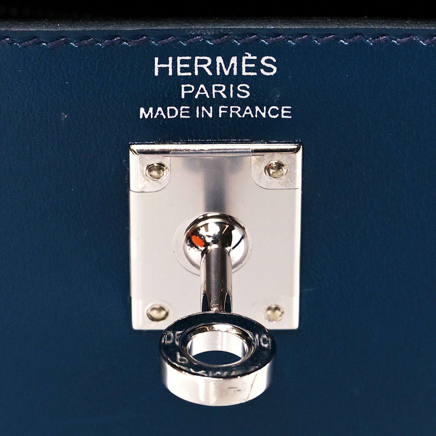 Hermes Tadelakt Kelly Sellier 25 Bleu Thalassa 5 of 14