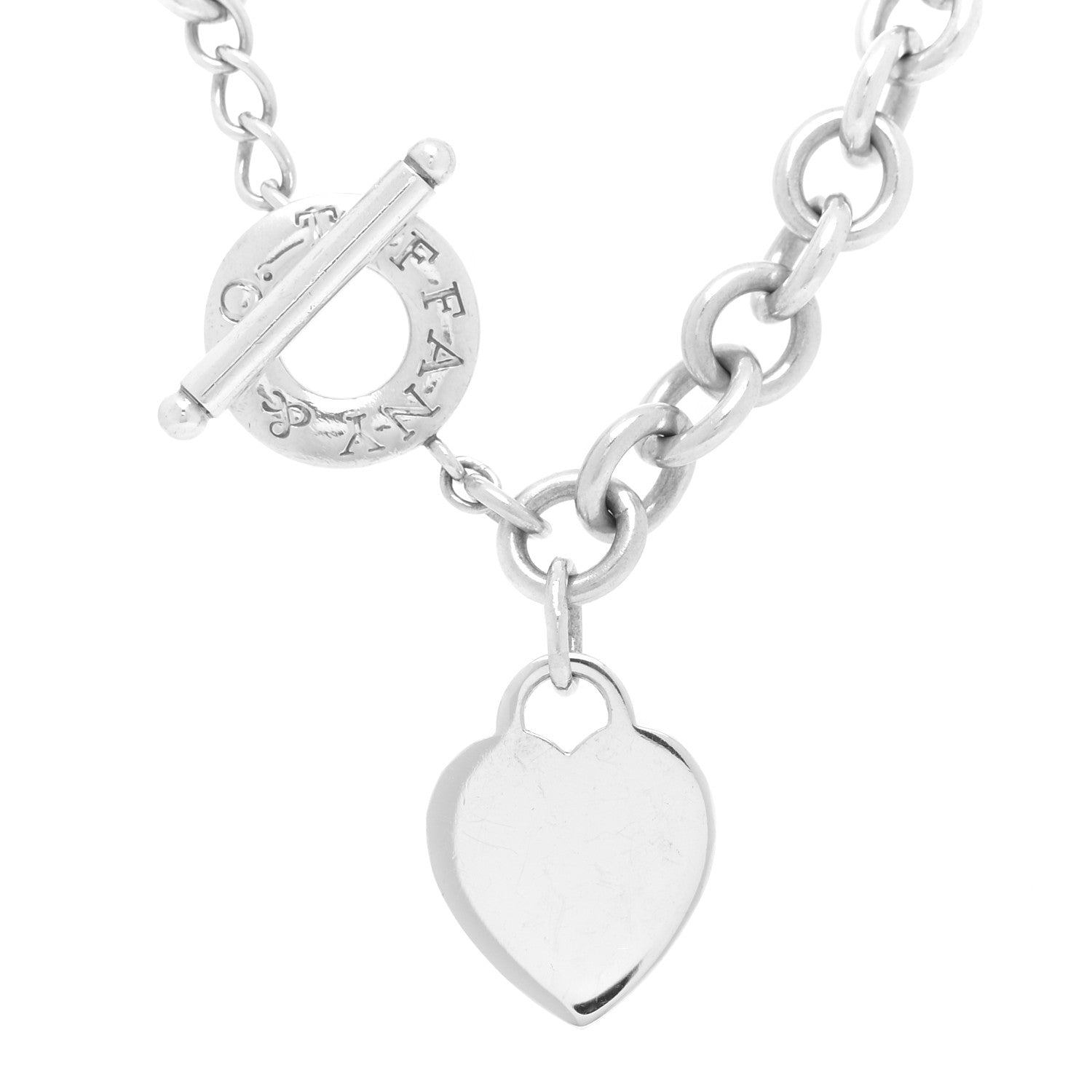 Tiffany Sterling Silver Heart Tag Toggle Necklace 4 of 4