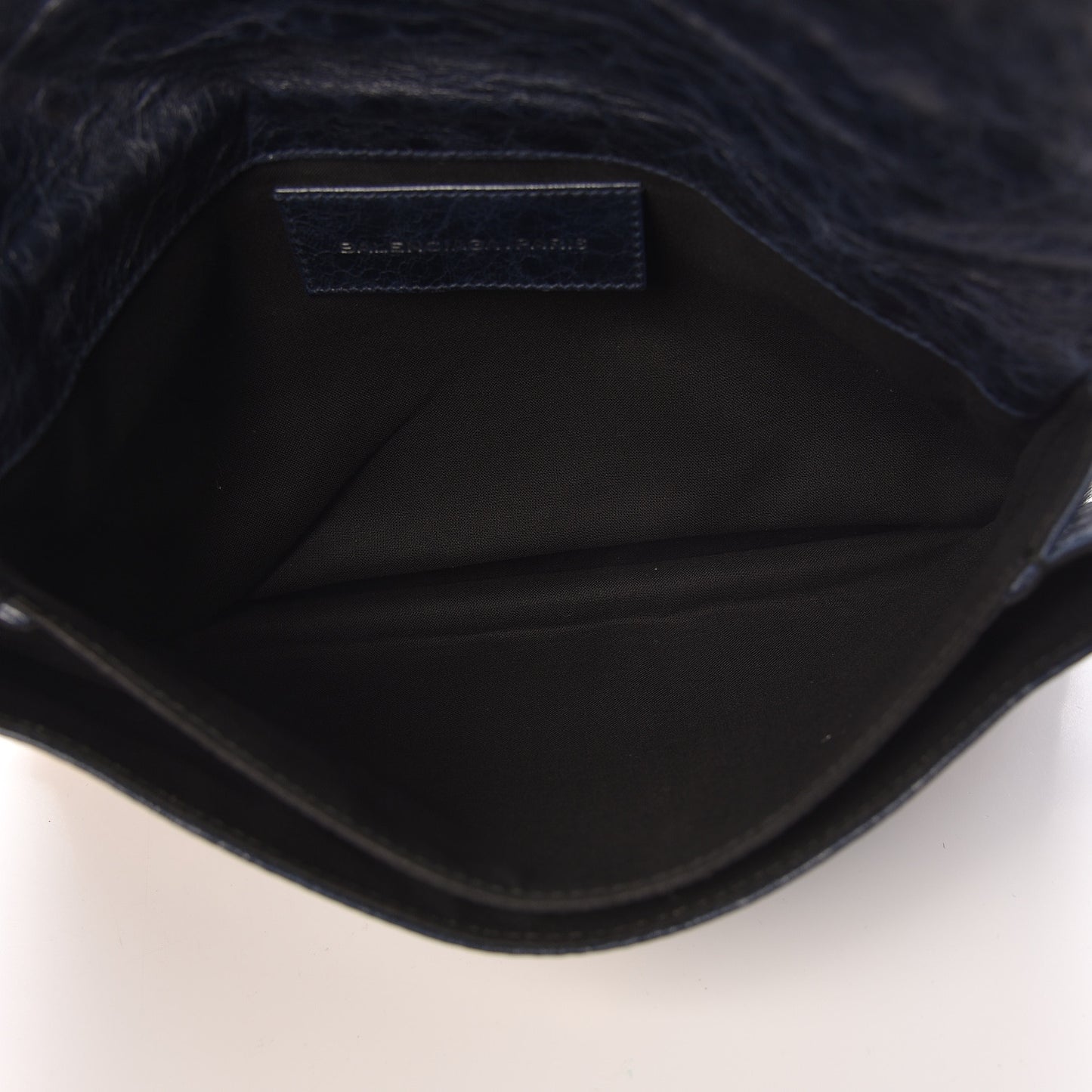 Agneau Giant 21 Gold Hardware Envelope Clutch Marine