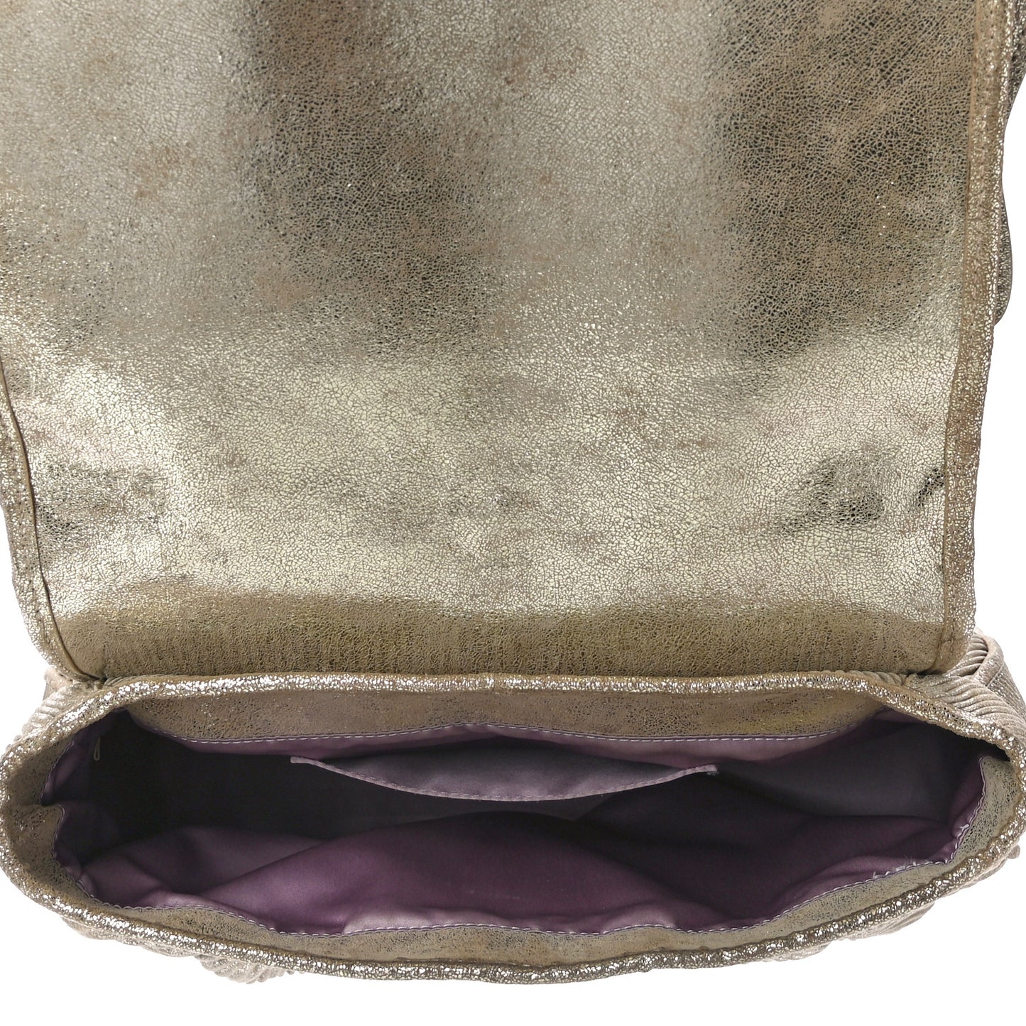 Metallic Corduroy B Bag Gold